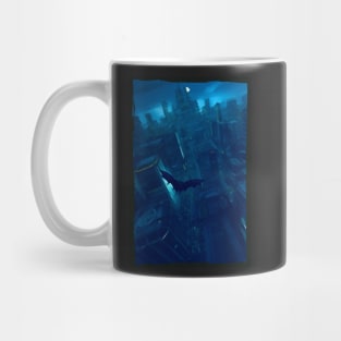 A Lone Bat Flying at Night Mug